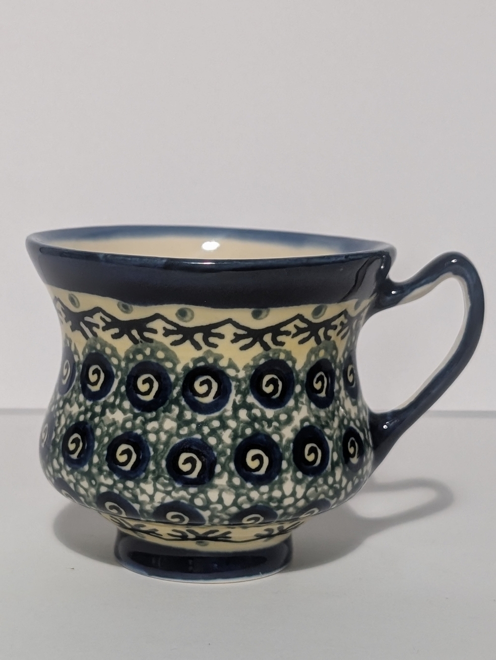 Vtg Boleslawiec Tea Cup Polish Pottery